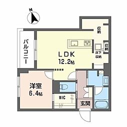 シャーメゾンLaLa 1LDKの間取図画像