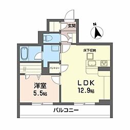 シャーメゾン成田町 1LDKの間取図画像