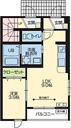 間取図画像 1LDK