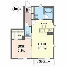 Alflat利府町菅谷 1LDKの間取図画像