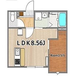 Harbor town(ハーバータウン) 1LDKの間取図画像