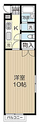 ジョルジュ中山 1Kの間取図画像