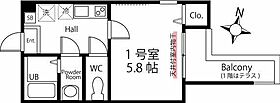 ハーミットクラブハウス京急生麦  ｜ 神奈川県横浜市鶴見区岸谷4丁目（賃貸アパート1K・2階・22.38㎡） その2