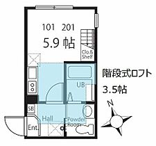 神奈川県横浜市南区清水ケ丘（賃貸アパート1R・2階・16.53㎡） その2