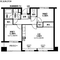 神奈川県横浜市西区平沼1丁目（賃貸マンション2LDK・6階・57.34㎡） その2