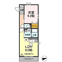 JR京浜東北・根岸線 山手駅 徒歩7分の賃貸アパート 1階1LDKの間取り