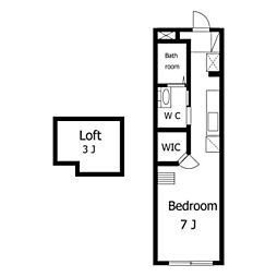 江古田の森 2階ワンルームの間取り