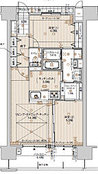 アルファステイツ姫路駅東 2LDKの間取図画像