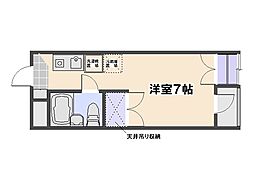 パラドール廿日市佐方 ワンルームの間取図画像