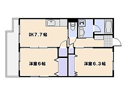 Solfege 2DKの間取図画像