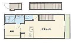 Le Verju ワンルームの間取図画像