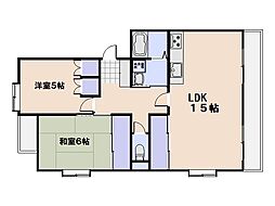 ライブ原田 2LDKの間取図画像
