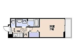 ファインセイバリー 1Kの間取図画像
