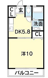 コトングラス北常三島 1DKの間取図画像