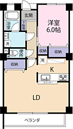 グランドピア 1LDKの間取図画像