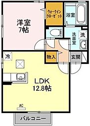 グランシャリオE 1LDKの間取図画像