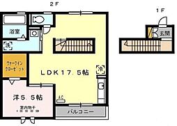 ロイヤルテラス 1LDKの間取図画像