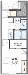 レオパレスフルール 1Kの間取図画像