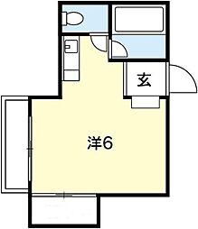 アンソレイエ参番館A棟 ワンルームの間取図画像