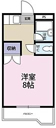 早内ハイツ 1Kの間取図画像