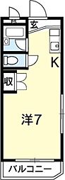 ハイツ高畠 ワンルームの間取図画像