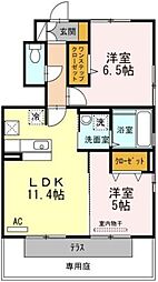 フルラージュ 2LDKの間取図画像