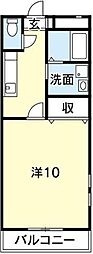 キャルズJ 1Kの間取図画像