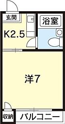 住吉ビューハイツ 1Kの間取図画像