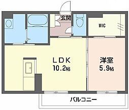 シャーメゾングランデ 1LDKの間取図画像
