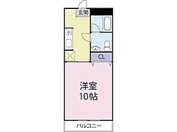 プライム昭和 1Kの間取図画像