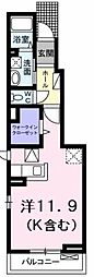 アルモニー ワンルームの間取図画像