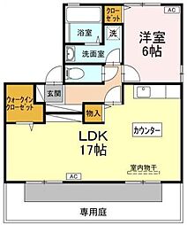 レジデンス矢三B 2LDKの間取図画像