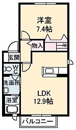 シャーメゾン昭和1 1LDKの間取図画像