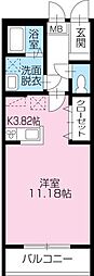 アーチレジデンス 1Kの間取図画像