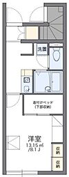 レオパレスフローリッシュ1 1Kの間取図画像