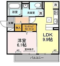 ロイヤルハイム 1LDKの間取図画像