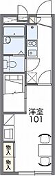 レオパレスとくしま中前川町 1Kの間取図画像