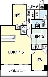 アルファステイツ富田浜 3LDKの間取図画像