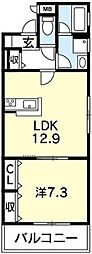 ロジェ・空港通り 1LDKの間取図画像