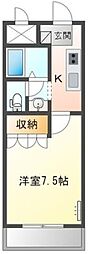 エトワール大開 1Kの間取図画像