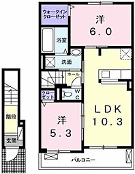 クレシェンドラブ3 2LDKの間取図画像