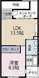 コレクティブハウスなじみ 1LDKの間取図画像