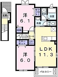 シエル・エトワレ3 2LDKの間取図画像
