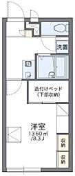 レオパレス千代ケ丸A&A 1Kの間取図画像