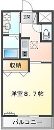 ネストかちどき橋 1Kの間取図画像