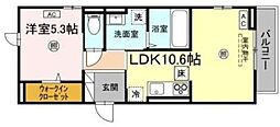 アル・ソーレ佐古 1LDKの間取図画像
