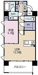 Proud-g幸町三丁目 1LDKの間取図画像
