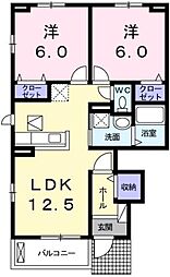 ル・グラン2 2LDKの間取図画像