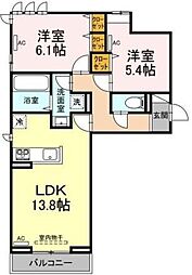 アーバンライフヒロ 2LDKの間取図画像