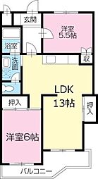 コーポ安宅 3DKの間取図画像